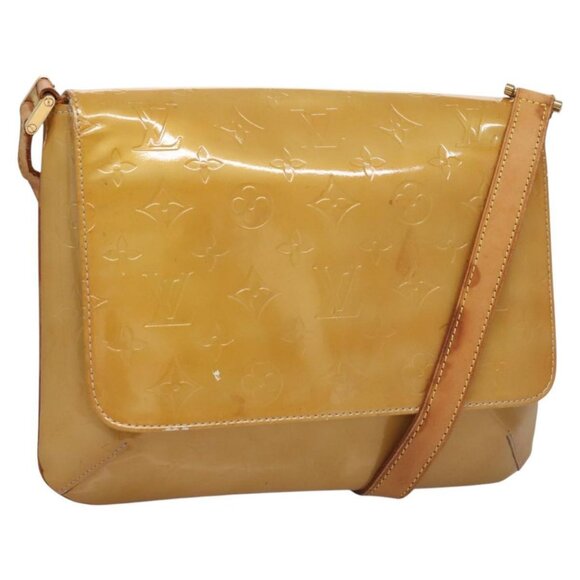 LOUIS VUITTON Monogram Vernis Thompson Street Bag Beige M91301 LV Auth ti2814 - Picture 1 of 16